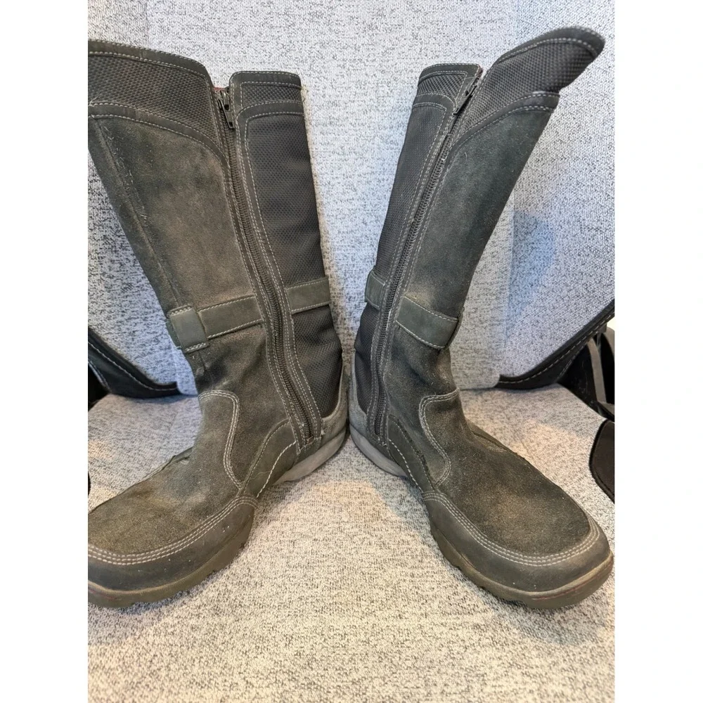 Merrell Q-Dry Waterproof Tall Boots Womens 7.5 Black Suede Zipper Hiking J48578